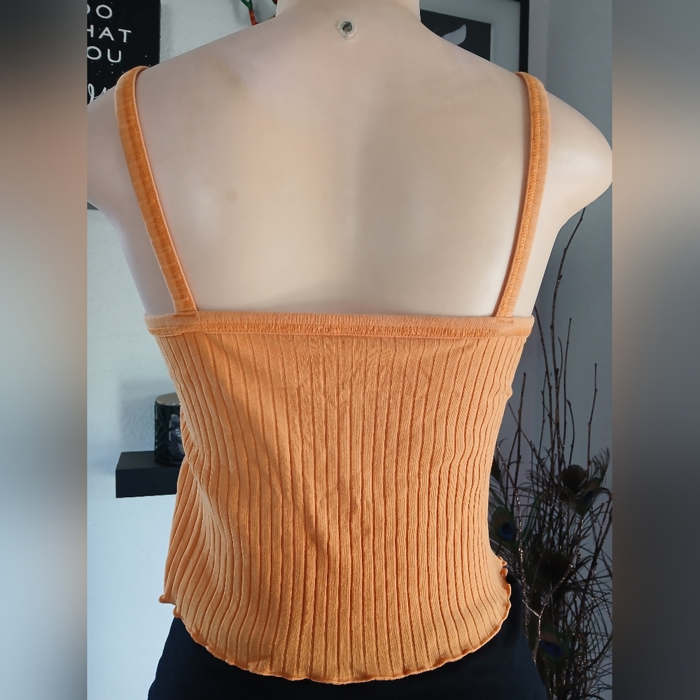 Old Navy Women's Orange Ribbed Camisole - Picture 4 of 8